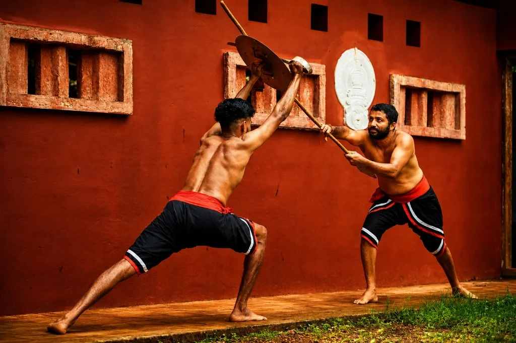 Kalarippayattu fast reflex movement and block